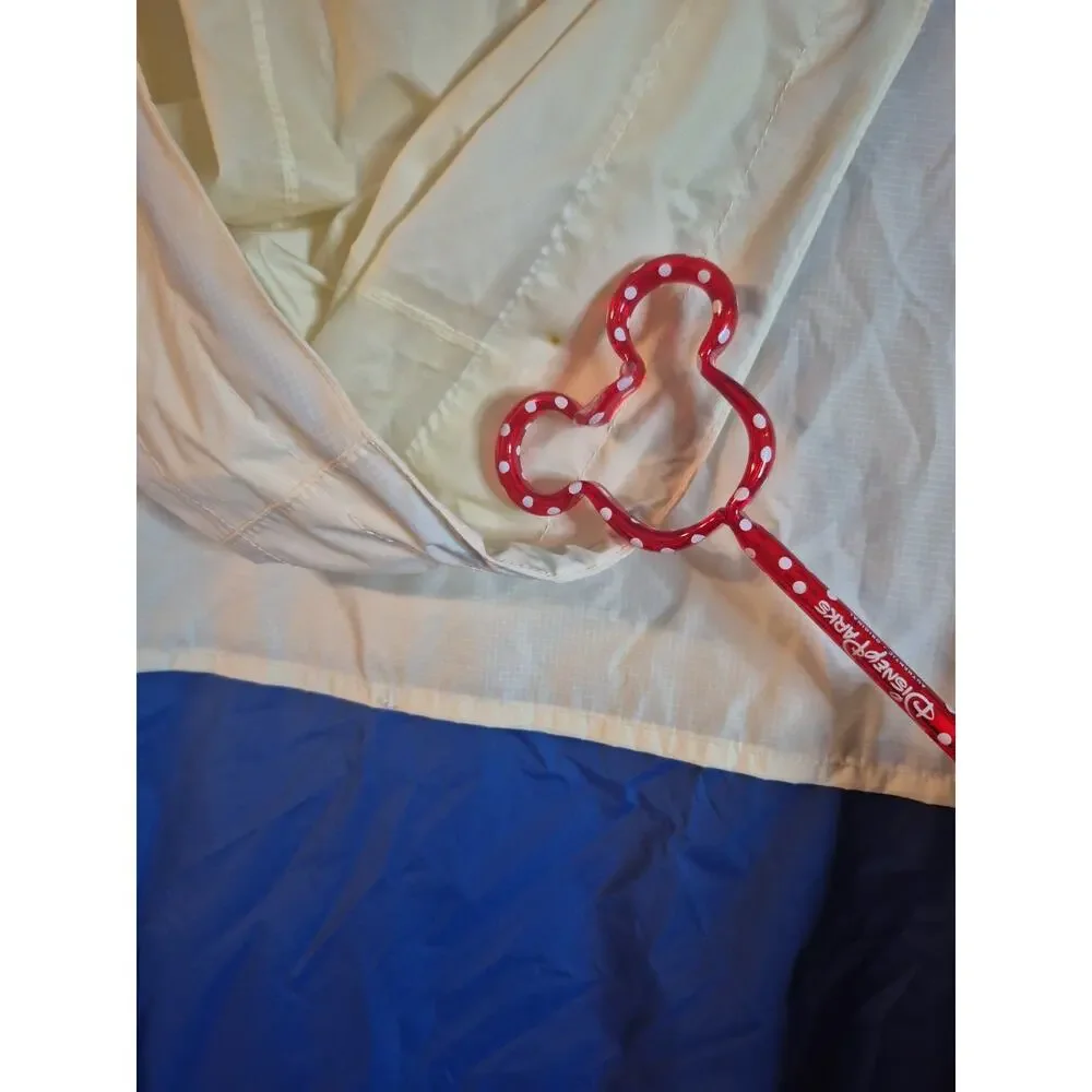 Kappa KWAY Blue White Windbreaker Jacket Medium Hoodie Italy Le Vrai Leon Banda